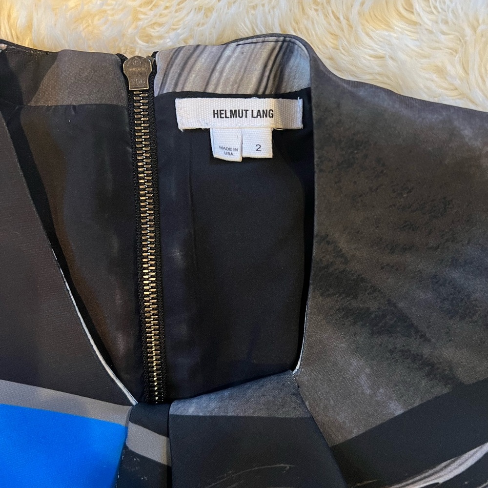 HELMUT LANG Superb Net a Porter Geometric Leather Trim Pencil Dress Size 2 - Picture 14 of 17